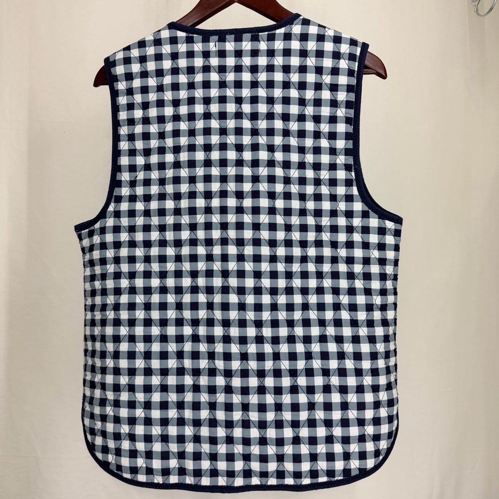 Free People Claudine Quilted Vest Gingham Tie-Front Medium 100% Cotton - Picture 6 of 12